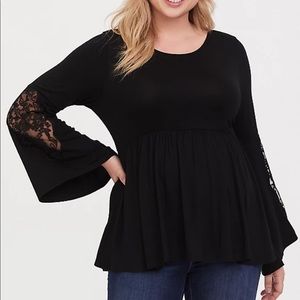 Torrid Bell Sleeve Babydoll Super Soft Top 2X